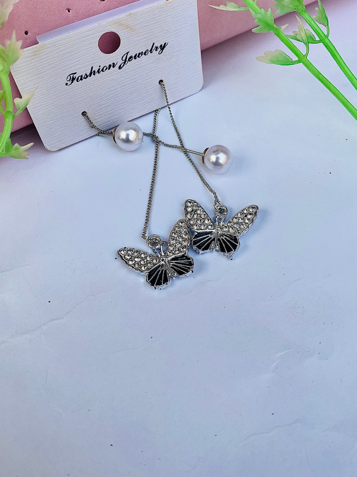 Black Butterfly Premium Stainless Steel Studs | GILDE JEWELS