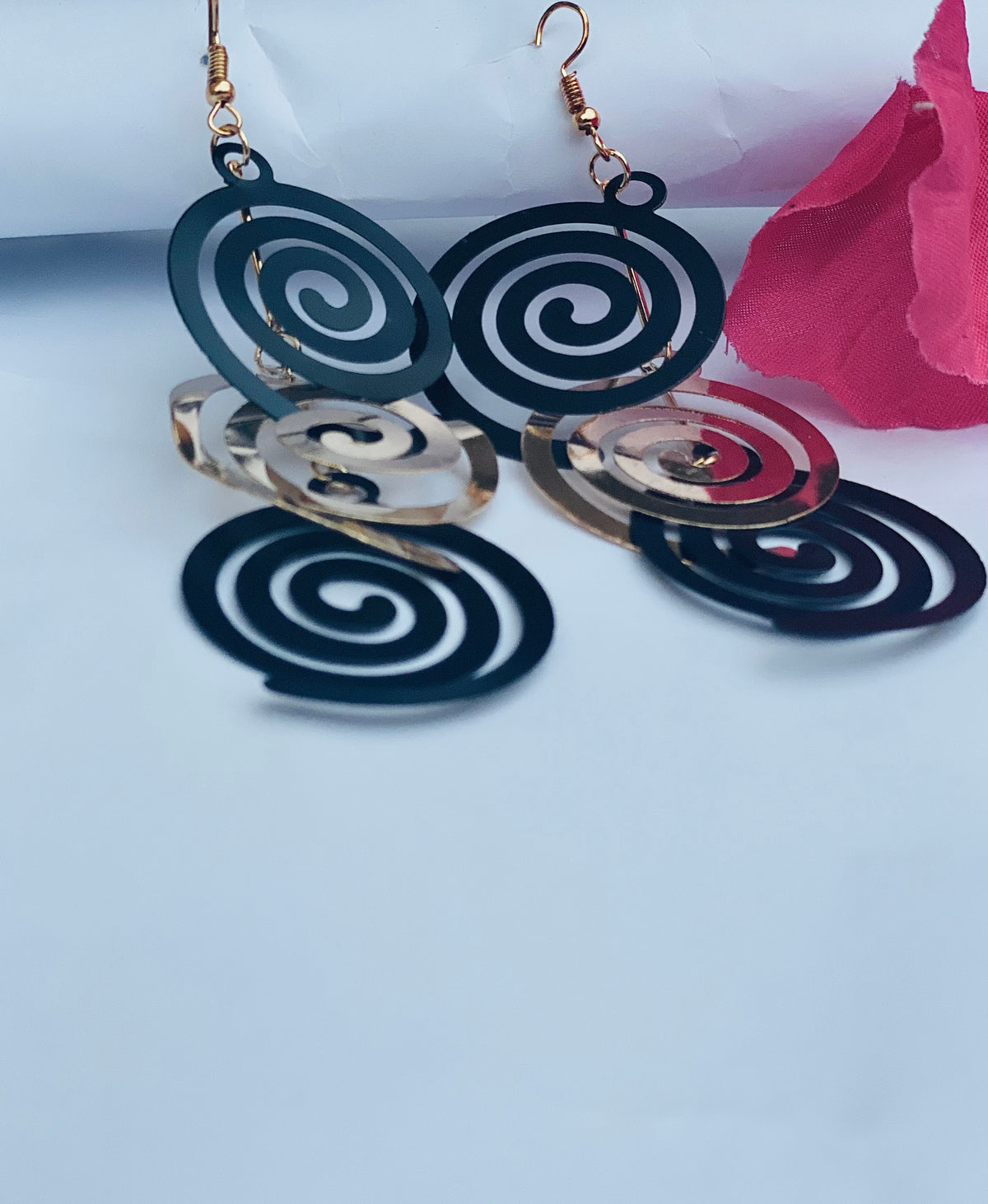 Double Spiral Premium Stainless Steel Earrings | GILDE JEWELS