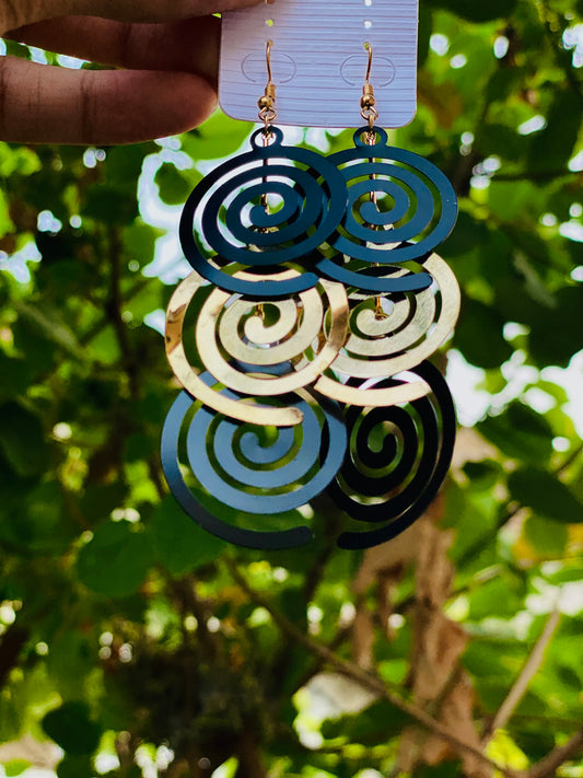 Double Spiral Premium Stainless Steel Earrings | GILDE JEWELS