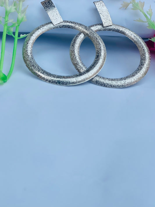 Textured Round Hoop Premium Stainless Steel Earrings | GILDE JEWELS