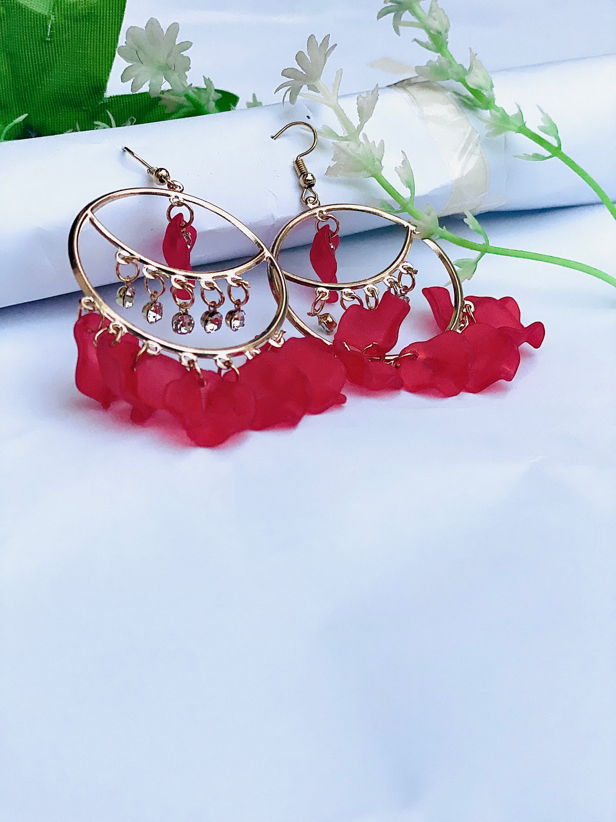 Gilde Luxury Red Premium Stainless Steel Earrings | GILDE JEWELS