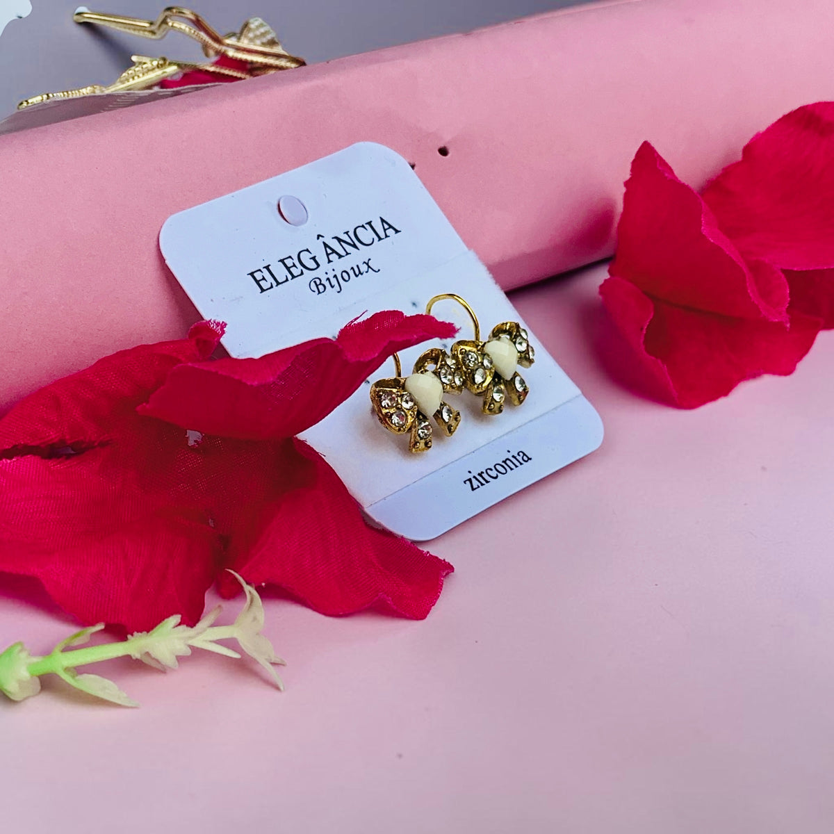 Heart Bow Studs Premium Stainless Steel Studs | GILDE JEWELS