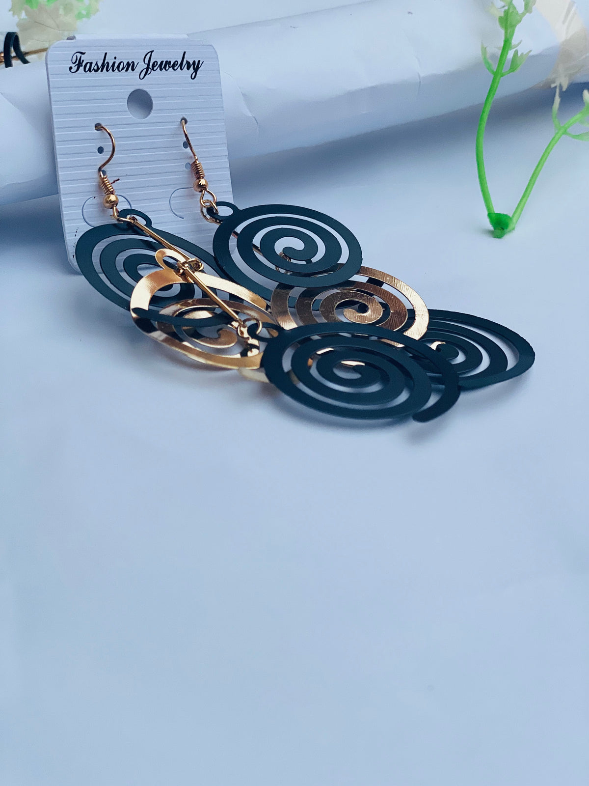 Double Spiral Premium Stainless Steel Earrings | GILDE JEWELS