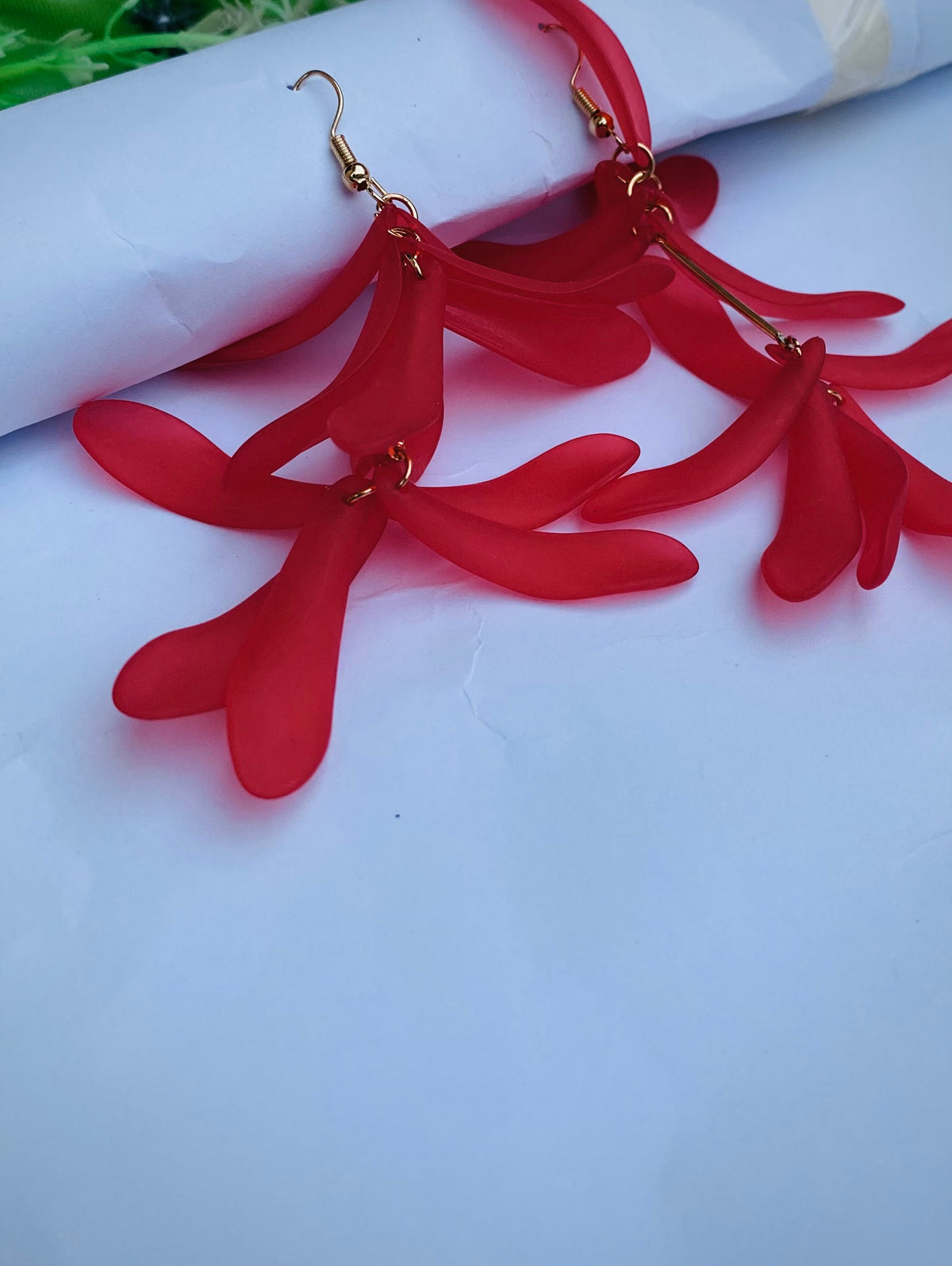Red Premium Stainless Steel Earrings | GILDE JEWELS