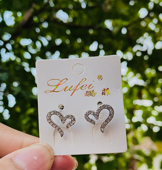 Glide Heart Premium Stainless Steel Studs | GILDE JEWELS