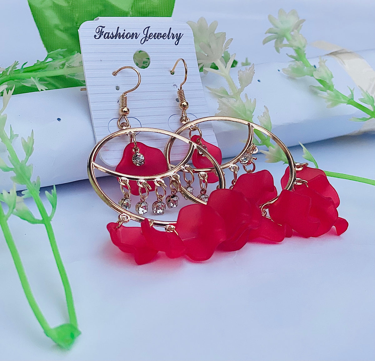 Gilde Luxury Red Premium Stainless Steel Earrings | GILDE JEWELS