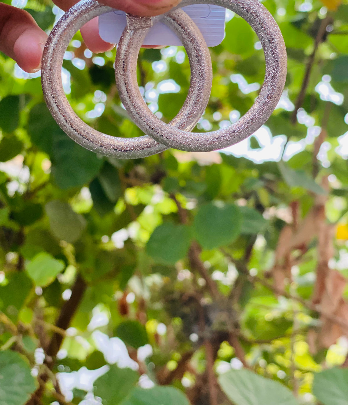 Textured Round Hoop Premium Stainless Steel Earrings | GILDE JEWELS